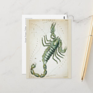 Postal Cosmic Scorpio Zodiaco