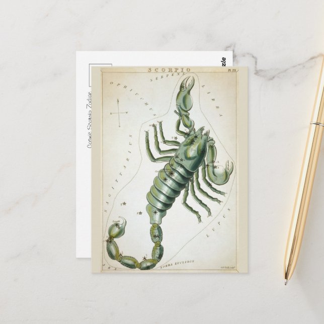Postal Cosmic Scorpio Zodiaco  (Anverso/Reverso In Situ)