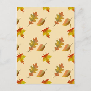 Postal Cosmo tote de hojas de roble de arce de otoño