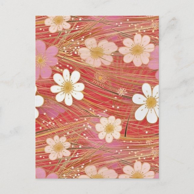 Postal Cosmos Chiyogami (Anverso)