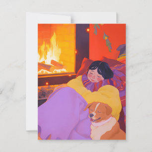 Postal Cosmoso invierno por la mañana