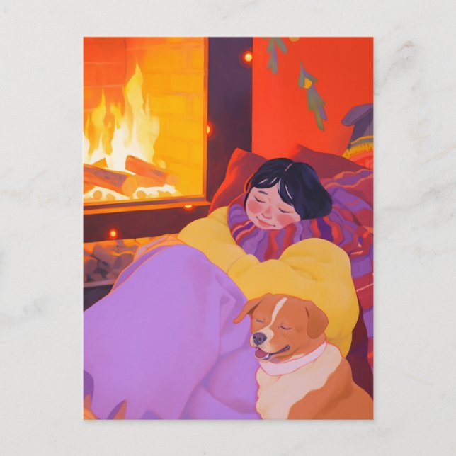 Postal Cosmoso invierno por la mañana (Anverso)