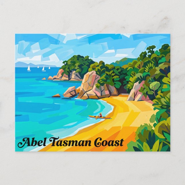 Postal Costa Abel Tasman Nueva Zelanda (Anverso)