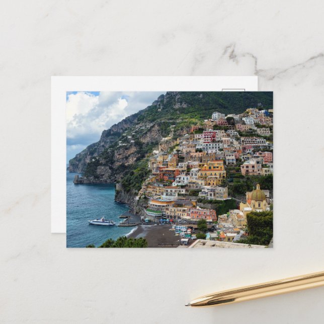 Postal Costa Amalfi Italia (Anverso/Reverso In Situ)