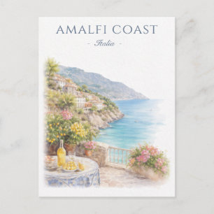Postal Costa Amalfitana Italia Vacaciones Viajes