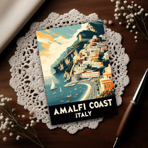Postal Costa Amalfitana Italia Viajes Antiguos