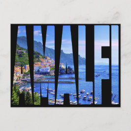 Postal Costa Amalfitana Tipografía Fotografía moderna Via
