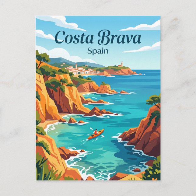 Postal Costa Brava España (Anverso)