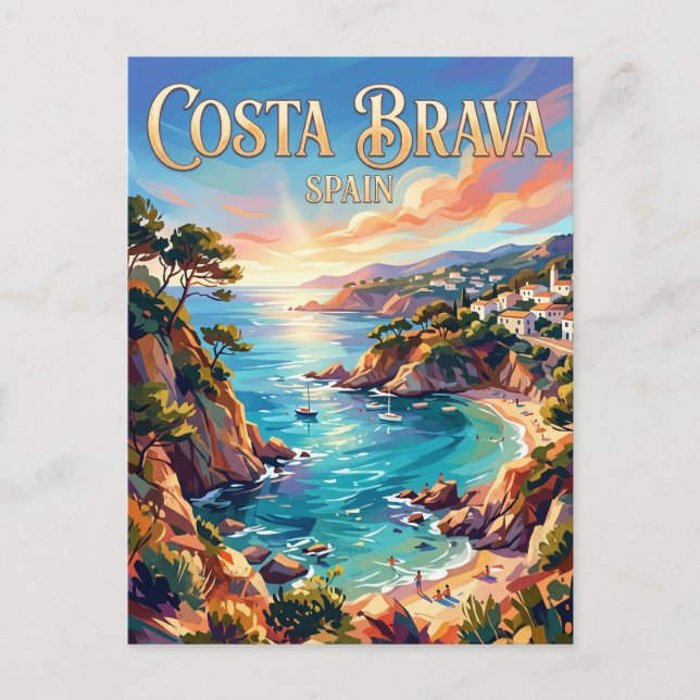 Postal Costa Brava España (Anverso)