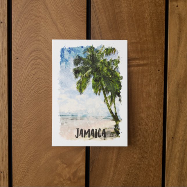 Postal Costa Caribe de la Isla Tropical Jamaica (jamaica coastal scenery postcard)