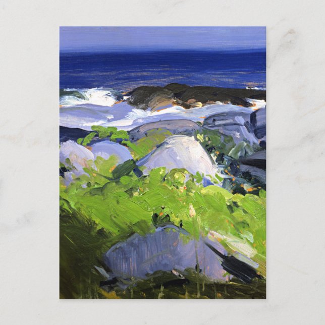 Postal Costa Cubierta de Viñas, Isla Monhegan, Maine,  (Anverso)