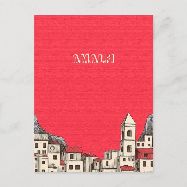 Postal Costa de Amalfi Italia Viajes (Anverso)