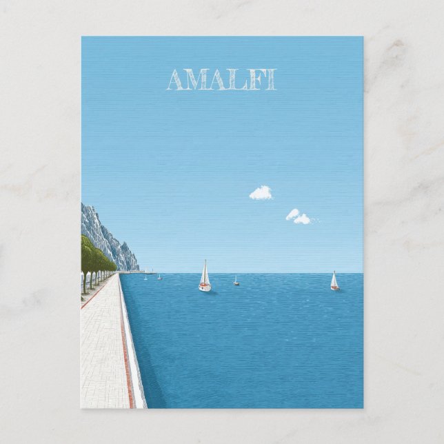 Postal Costa de Amalfi Italia Viajes (Anverso)