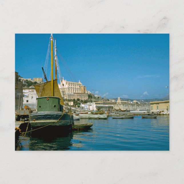Postal costa de Amalfi, paseo marítimo de Salerno (Anverso)
