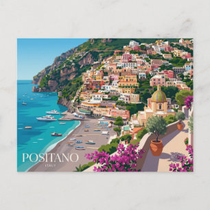 Postal Costa de Amalfi, Positano, Campania Italia