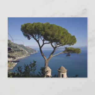 Postal costa de Amalfi, Ravello, Campania, Italia