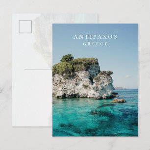 Postal Costa de Antipaxos, en Paralia Voutoumi, Grecia
