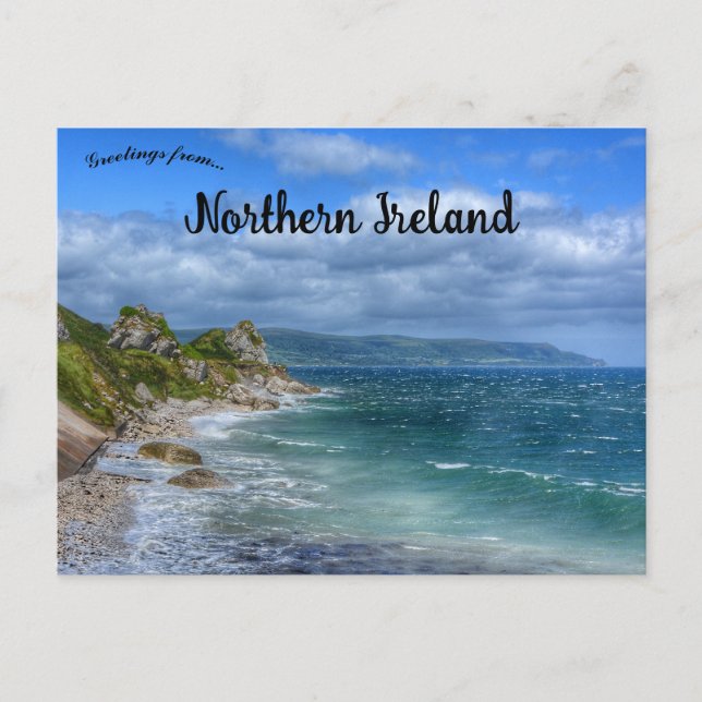 Postal Costa de Antrim cerca de Glenarm Irlanda del Norte (Anverso)