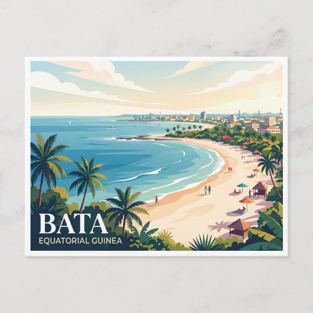 Postal Costa de Bata Guinea Ecuatorial (Anverso)