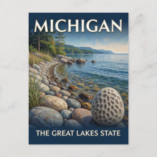 Postal Costa de los Grandes Lagos de Michigan 🌊