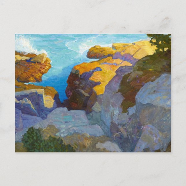 Postal Costa de Maine por Newell Convers Wyeth (Anverso)