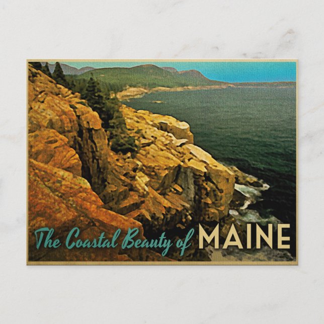 Postal Costa de Maine Vintage (Anverso)