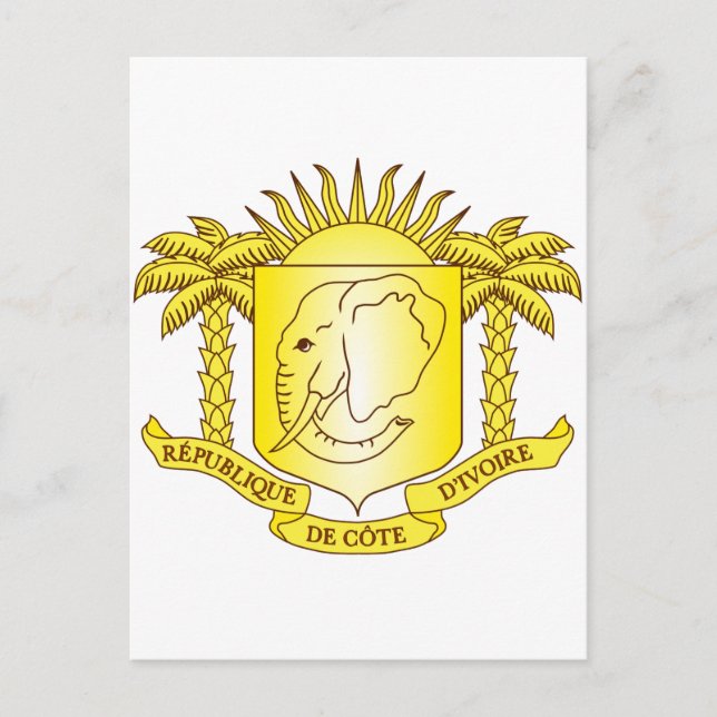 Postal Costa de Marfil Escudo (Anverso)
