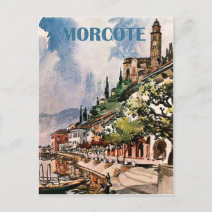 Postal Costa de Morcote, lago Lugano, Suiza