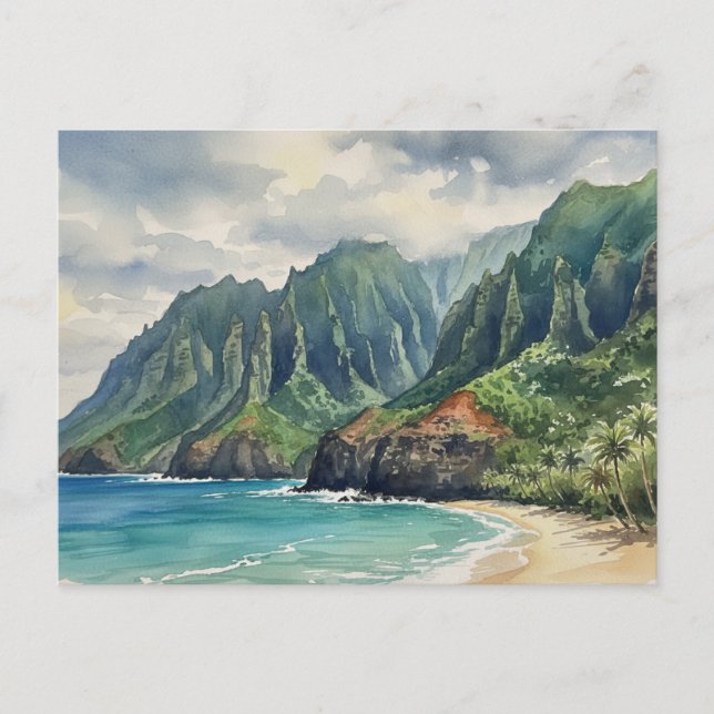 Postal Costa de Na Pali de Kauai (Anverso)