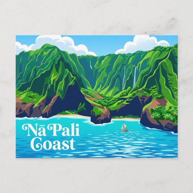 Postal Costa de Nā Pali Hawaii (Anverso)