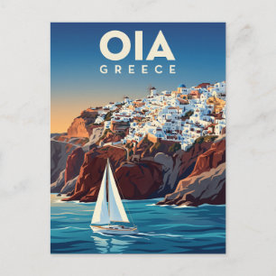 Postal Costa de Oia Grecia