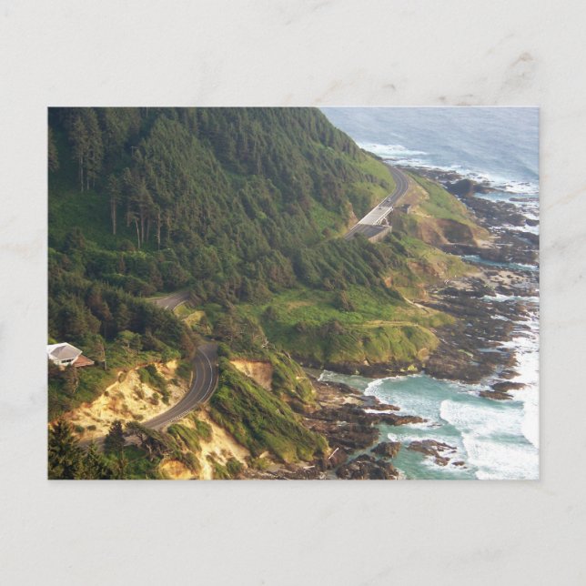 Postal Costa de Oregón (Anverso)