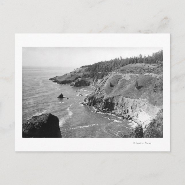 Postal Costa de Oregón Norte desde la vista hacia el cabo (Anverso)