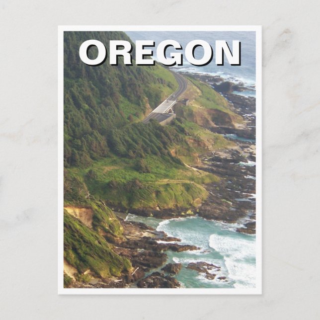Postal Costa de Oregon Travel (Anverso)