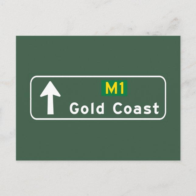 Postal Costa de Oro, Rótulo de Australia Road (Anverso)