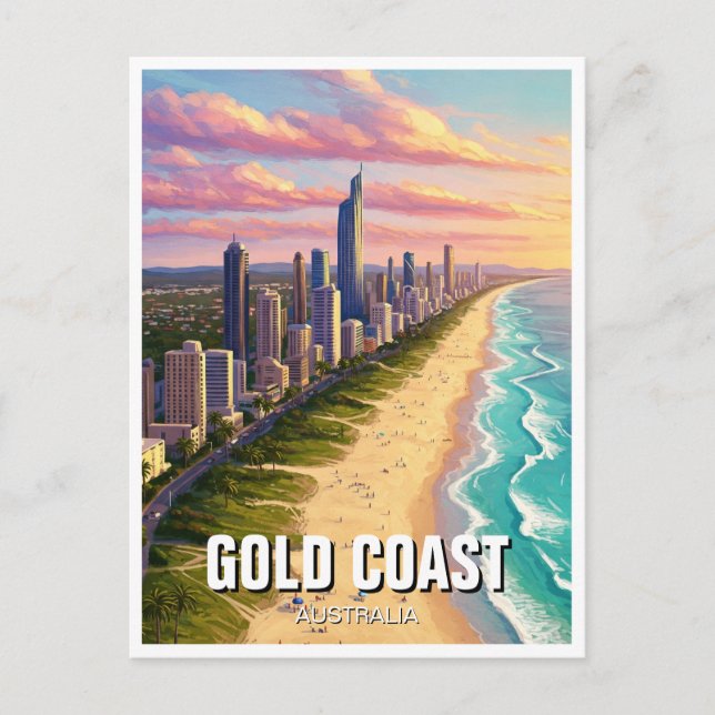 Postal Costa de Oro Viajes Australia (Anverso)