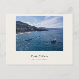 Postal Costa de Puerto Vallarta y Barcos Pesqueros