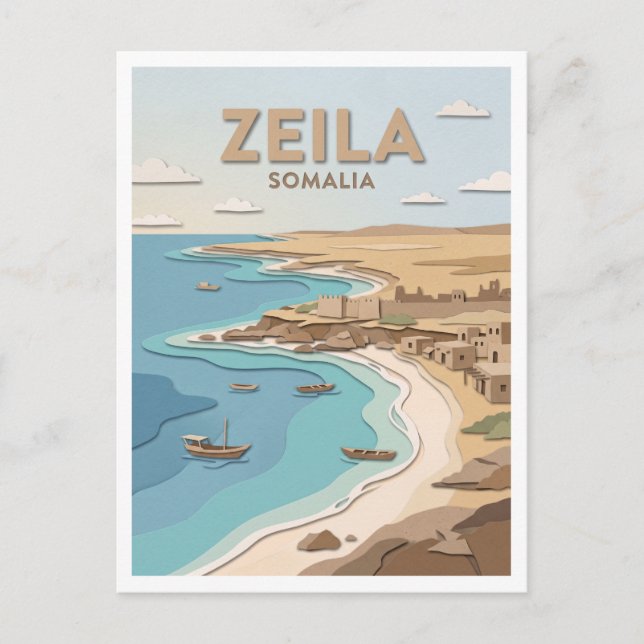 Postal Costa de Zeila Somalia (Anverso)