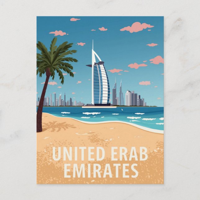 Postal Costa del Emirato Árabe Unido (Anverso)