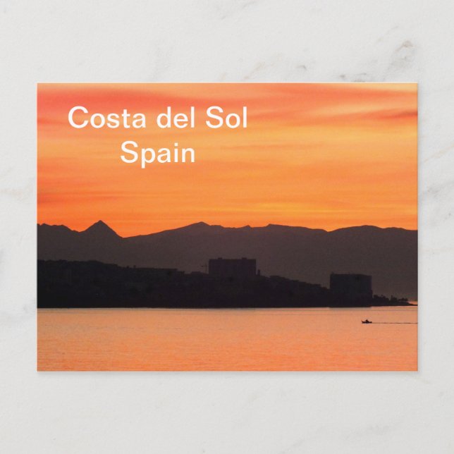 Postal Costa del Sol, España (Anverso)