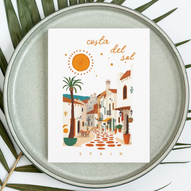 Postal costa del sol españa vacaciones mediterráneo  (Subido por el creador)