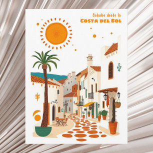 Postal Costa del Sol España vacaciones mediterráneo Tarje