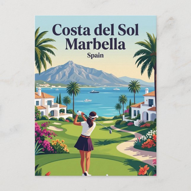 Postal Costa del Sol Marbella España (Anverso)