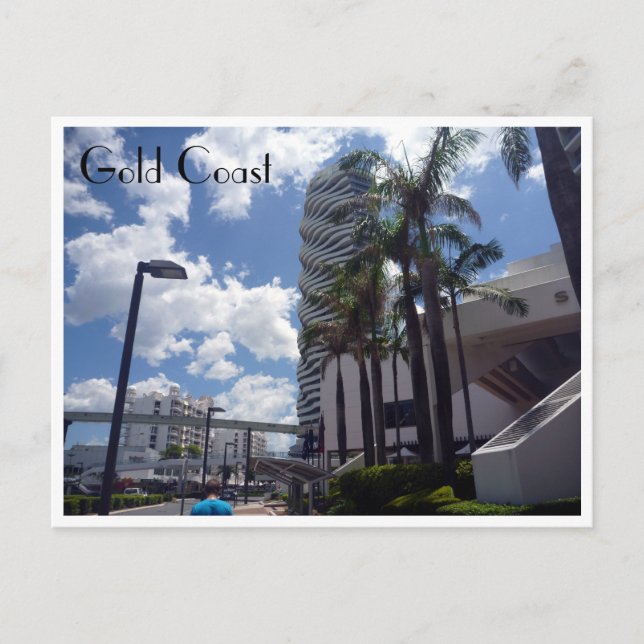 Postal costa dorada de la playa ancha (Anverso)