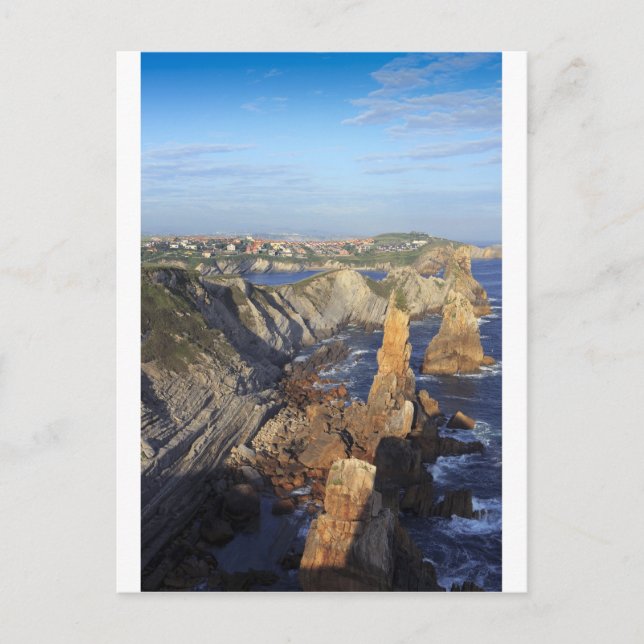 Postal Costa Escenaria de Cantabria, España (Anverso)