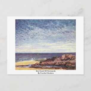 Postal Costa Marítima De Normandía Por Courbet Gustave