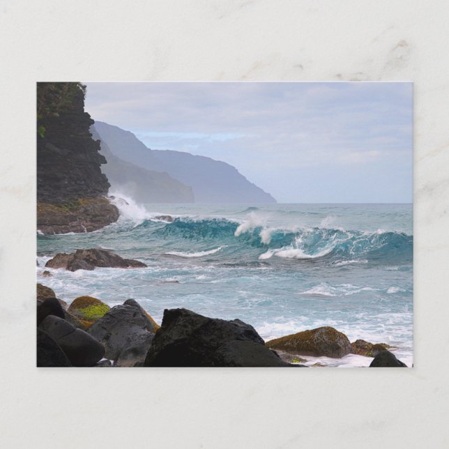 Postal Costa Na Pali en Kauai, Hawaii (Anverso)