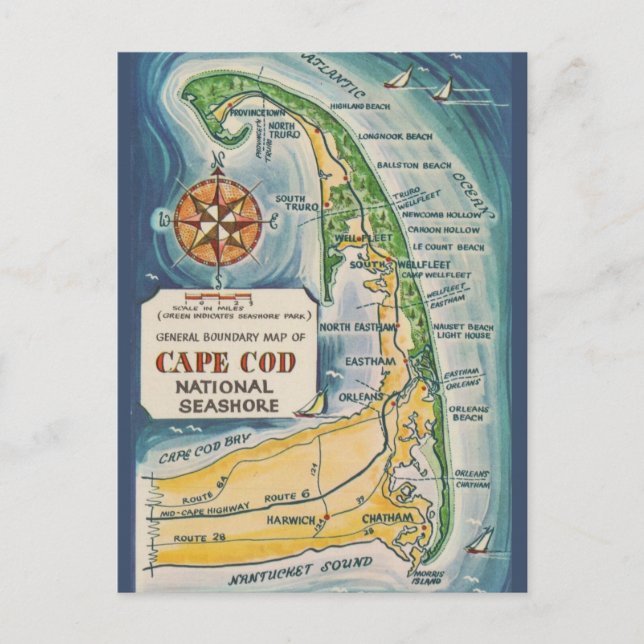 Postal Costa Nacional de Cape Cod (Anverso)