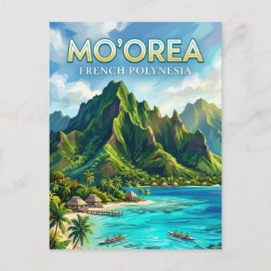 Postal Costa Norte de Mo'orea Polinesia Francesa