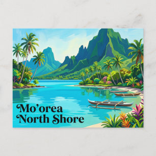 Postal Costa norte de Mo'orea Polinesia Francesa